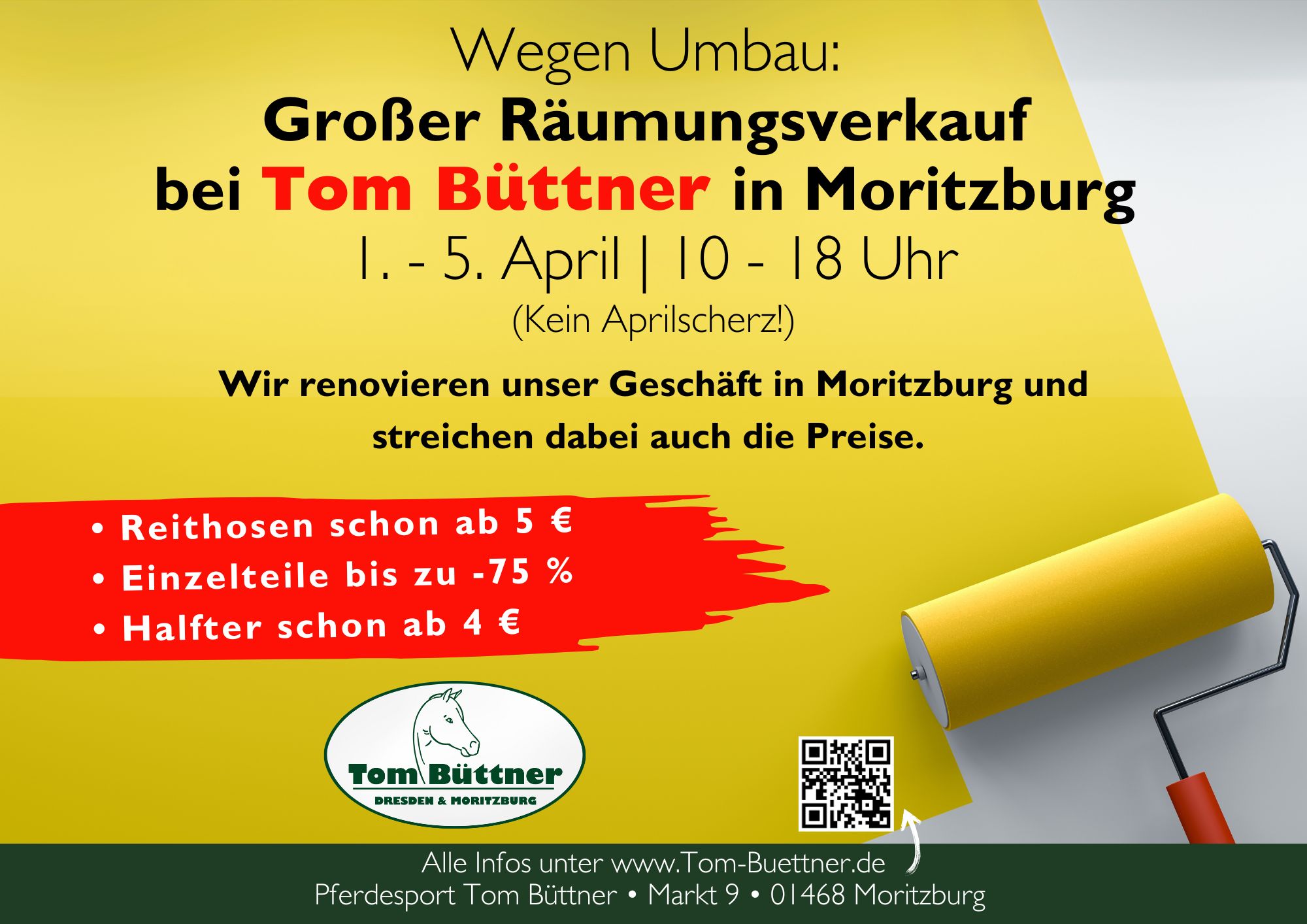 A4 Quer Renovierungsverkauf Räumungsverkauf Moritzburg