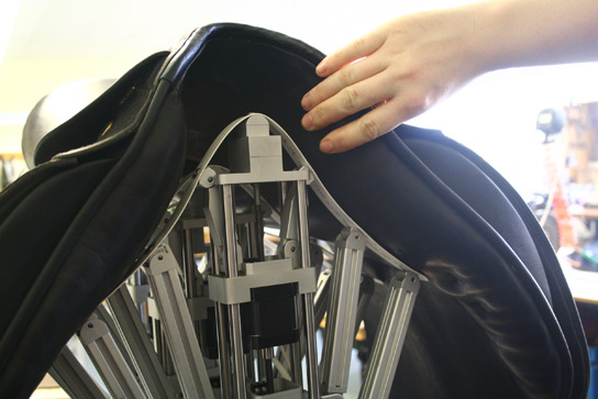 Sattel auf dem Tomax® Pferderückenabbilder HBST+ Digital 